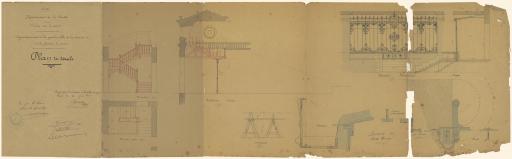 Agrandissement de la grande salle de la mairie et de la justice de paix : plan des détails, 6 juin 1893 / E. Bordelais, architecte.