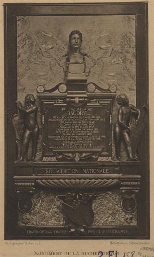 Le monument de La Roche-sur-Yon élevé à la mémoire de Paul Jacques Aimé Baudry (1828-1886) / photographie E. Amiaud ; héliogravure Schwartzweber.