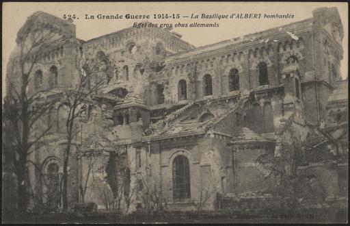 Albert. - La basilique bombardée.