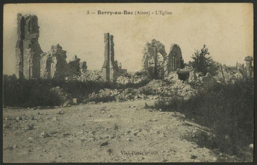 Berry-au-Bac. - Les ruines de l'église.