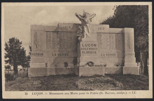 Le monument aux morts de la guerre 1914-1918 (G. Bareau, sculpteur).