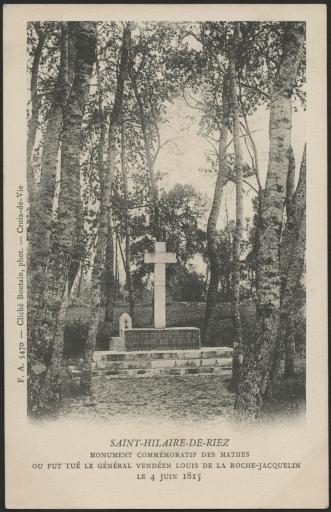 Le monument commémoratif des Mathes / Boutain phot. (vue 1).