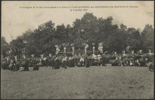 Moutiers-les-Mauxfaits. - Le congrès de la Sainte Eucharistie le 2 juillet 1913, dans le parc de la Cantaudière.
