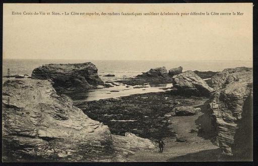 La côte rocheuse entre Croix-de-Vie et Sion.