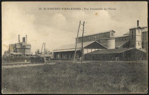 L'usine de ciment (vues 1-4), le bâtiment à l'entrée de l'usine (vue 5), devenu transformateur de la Société Vendéenne d'Électricité (vue 6).