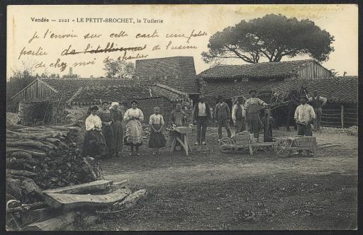 La tuilerie et ses ouvriers, au Petit Brochet.