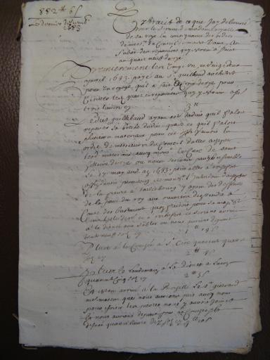 31 décembre 1683, dépenses faites en conséquence des ordres de MM du conseil au sujet des réparations du quai neuf de Rié (à Croix-de-Vie) en 1683. Cat 8, maz 2, n°12-1.