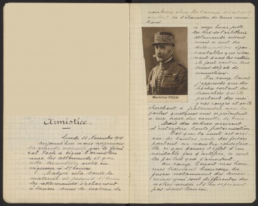 Armistice et passage en Allemagne, 11 novembre 1918-11 juillet 1919 (4e cahier).