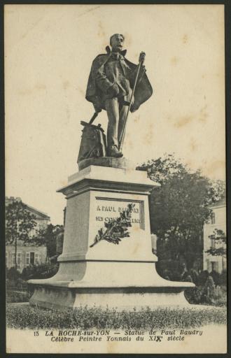 La statue de Paul Baudry, célèbre peintre yonnais du XIXe siècle, sur la place de la Préfecture.