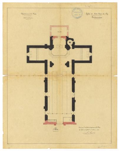 Restauration : plan / Dressé par l'architecte du département, Georges Loquet.