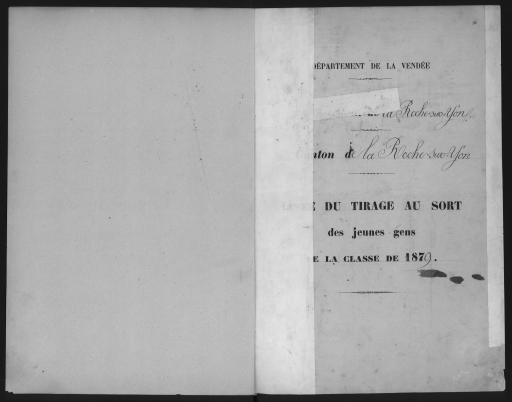 Listes de tirage au sort des jeunes gens, classe 1879 - par arrondissement et par canton