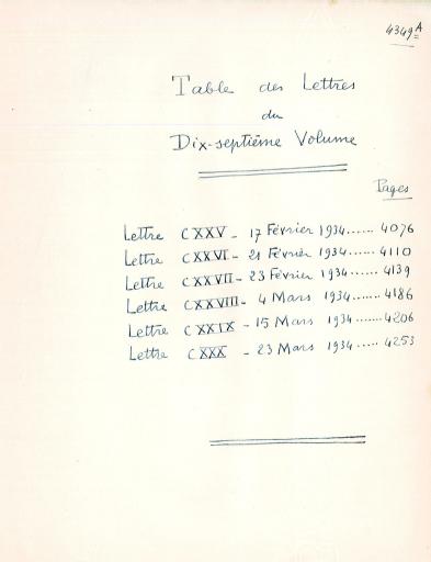 Vol. 17, "Simple coup d'oeil sur l'histoire des mathématiques : Moyen-Age" : 6 lettres (n° 125 à 130) du 17 février au 23 mars 1934, pages 4076-4349, suivies de tables (numérisées).