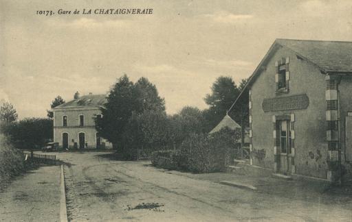 La gare et l'hôtel de la Gare H. Clergeau.
