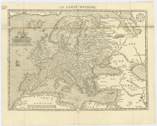 La carte d'Europe. Europae / [Abraham Ortelius] ; [François de Belleforest]. | Carte d'Europe (La) | Europae
