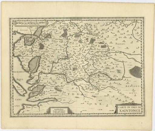 Amsterdam Jodocus et Henricus Hondius [1600]-[1650] Carte du pais de Xaintonge [sic]. | Carte du pais de Xaintonge