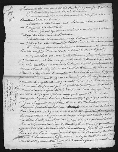 Minutes de 1791 à 1793. Elles sont numérisées dans un ordre chronologique ; une grande partie d'entre elles sont analysées ci-dessous (avec numéros de vue)