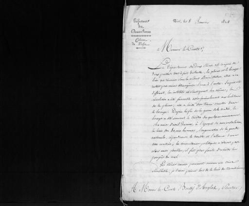 Lettres de Bucher, préfet des Deux-Sèvres (8 janvier-10 avril 1814) à Boissy d'Anglas.