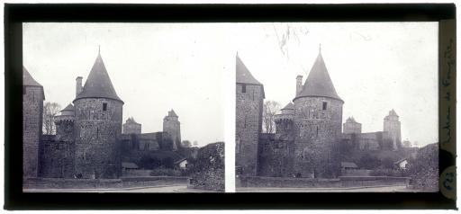 Fougères. - Le château : les tours et la poterne (vues 1-4), le puits (vues 5-6).
