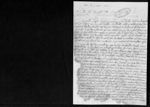 Correspondance de Lardenoy, gouverneur de la Guadeloupe et de ses dépendances, à Vaugiraud et quelques lettres à l'appui, 13 mars 1816-juin 1818. - 56 lettres.