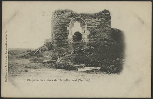 Les ruines de la chapelle de l'Ile-Bernard.