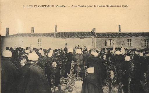 Commémoration aux morts pour la patrie, le 8 octobre 1919 (au cimetière).