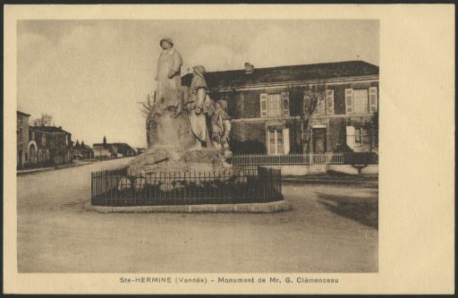 Le monument de Georges Clemenceau réalisé par Sicard / Sibard phot.