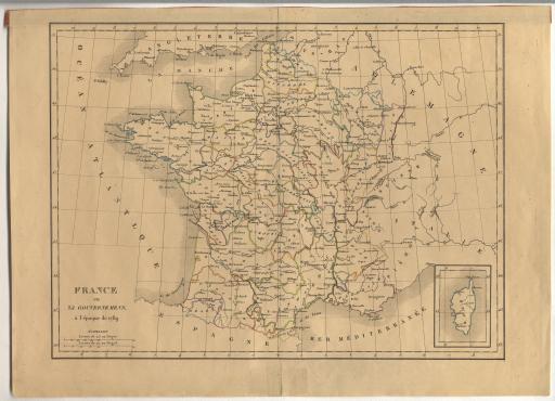 France en 32 gouvernemens [sic], à l'époque de 1789.