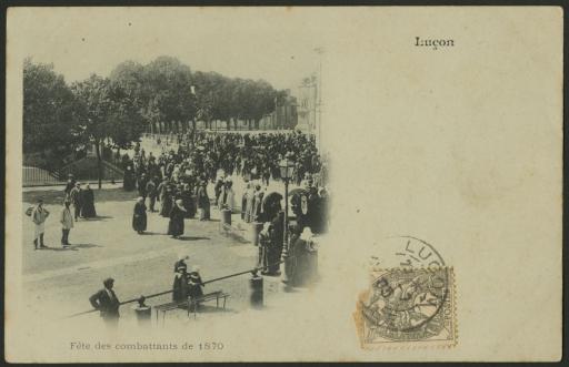 Une fête en l'honneur des combattants de la guerre de 1870, autour de la place Belle-Croix.
