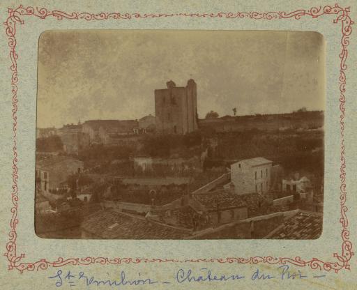Autres sites en Gironde : Saint-Émilion (vues 1-2), Alfred et Eulalie Biré en visite au château de Peymouton, à Salleboeuf (vues 3-5), le château Bel Air-Marquis d'Aligre, à Soussans (vue 6).