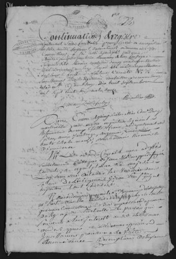 1772 à 1775. L'ensemble du cahier de 16 feuillets (in-4°, papier), a été numérisé et quelques actes ont été analysés.