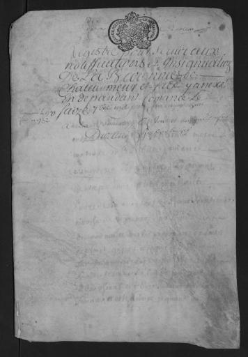 De 1728 à 1732. L'ensemble du cahier de 14 feuillets (in-8°, papier), a été numérisé et quelques actes ont été analysés.