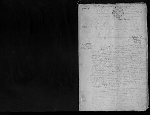 De 1746 à 1749. L'ensemble du cahier de 32 feuillets (in-4°, papier) a été numérisé et quelques actes ont été analysés.