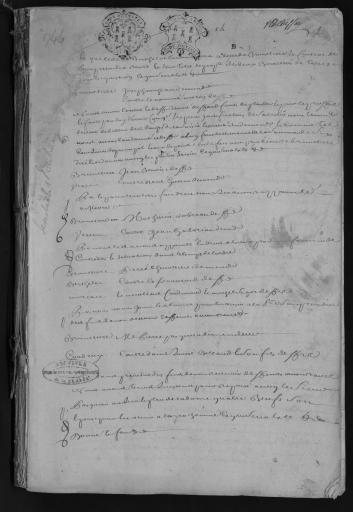 1746-1749. L'ensemble du registre de l'ordinaire, de 143 feuillets (in-4°, papier), a été numérisé et quelques actes ont été analysés. Noms des conseillers : MM. Sabourin, Hersant, Jolly, Fleury, Gillebert, Beurrey, Renaud et Parenteau.