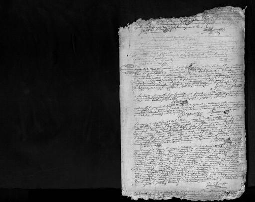 De 1753 à 1754. L'ensemble du cahier de 6 feuillets (in-4°, papier) a été numérisé et quelques actes ont été analysés.