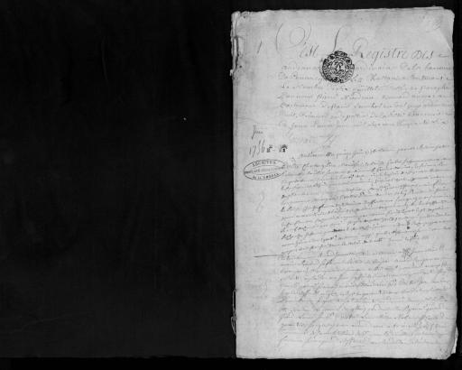 De 1756. L'ensemble du cahier de 5 feuillets (in-4°, papier) a été numérisé et quelques actes ont été analysés.