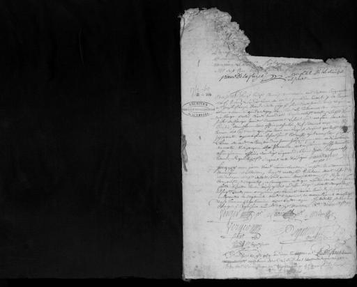 De 1759 à 1760. L'ensemble du cahier de 10 feuillets (in-4°, papier) a été numérisé, un acte a été analysé.