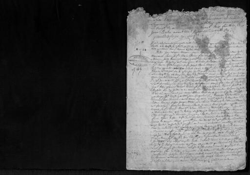 De 1761. L'ensemble du cahier de 6 feuillets (in-4°, papier) a été numérisé et quelques actes ont été analysés.