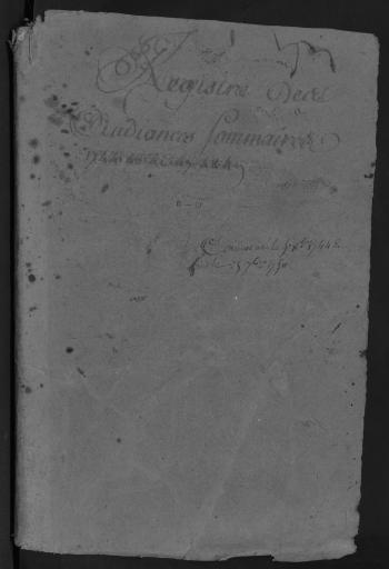 1744-1750. L'ensemble du cahier de 79 feuillets (in-4°, papier) a été numérisé et quelques actes ont été analysés.