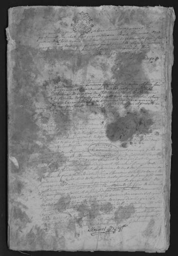 De 1784 à 1790. L'ensemble du cahier 24 feuillets (in-4°, papier) a été numérisé et quelques actes ont été analysés.