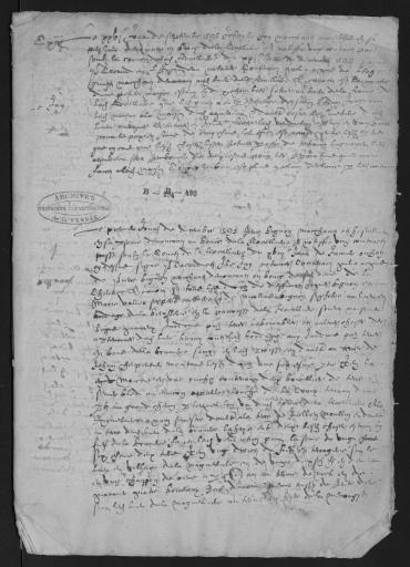 De 1595 à 1597. L'ensemble du cahier 9 feuillets (in-4°, papier) a été numérisé et quelques actes ont été analysés.