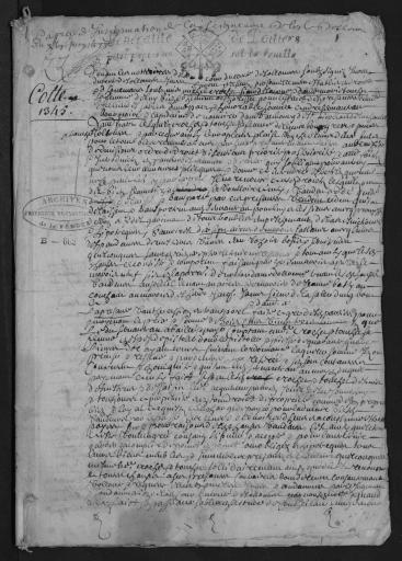 De 1677 à 1680. L'ensemble du cahier 25 feuillets (in-4°, papier) a été numérisé et quelques actes ont été analysés.