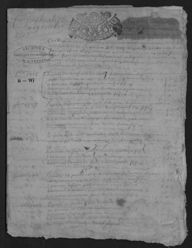 De 1713 à 1717. L'ensemble du cahier 6 feuillets (in-8°, papier) a été numérisé et quelques actes ont été analysés.