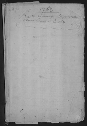 De 1738 à 1776. L'ensemble du cahier 8 feuillets (in-4°, papier) a été numérisé et quelques actes ont été analysés.