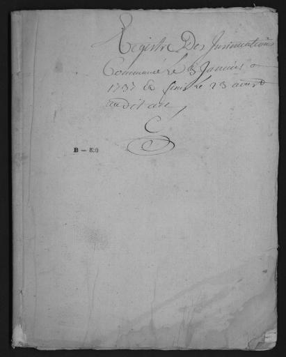 De 1737. L'ensemble du cahier de 20 feuillets (in-8°, papier) a été numérisé et quelques actes ont été analysés.