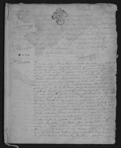 De 1768 à 1769. L'ensemble du cahier de 20 feuillets (in-8°, papier) a été numérisé et quelques actes ont été analysés.