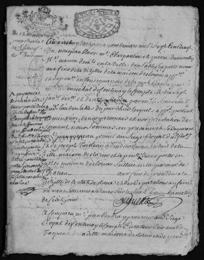 Septembre 1721. Tous les procès-verbaux ont été analysés et numérisés dans un ordre chronologique ; les numéros de vues sont précisés.