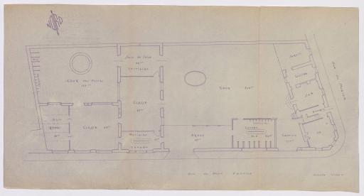 Projet d'agrandissement et aménagement de l'école maternelle du Port : plan des dispositions projetées, 19 octobre 1951.