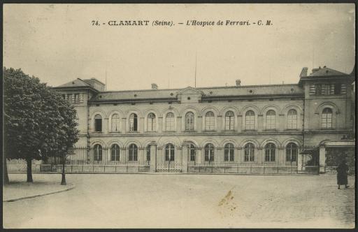 Clamart (hospice de Ferrari). Façade principale du bâtiment.