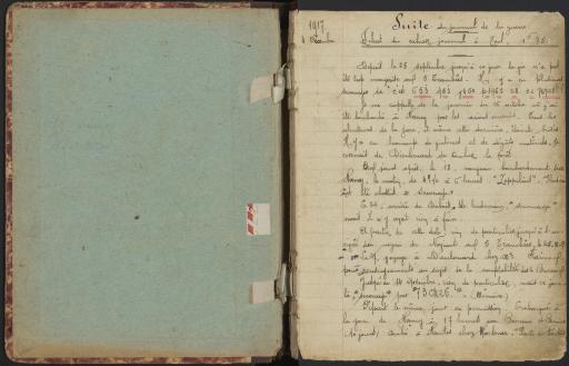 (1Num1/188/3). 2e carnet de Marie-Joseph Auger, 4 décembre 1917 - 27 janvier 1919. - ms., 94 pages.