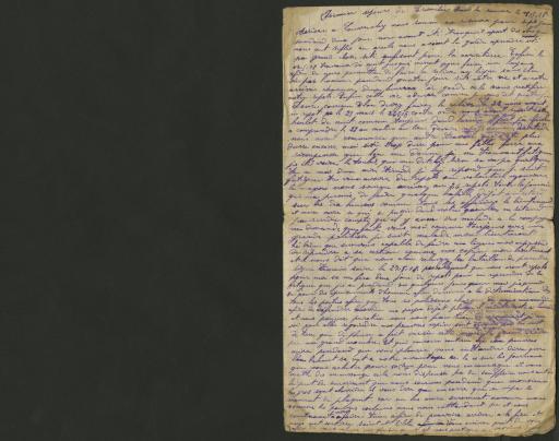 (1Num1/213/2) Récit de guerre du 15 mai au 11 septembre 1918. -ms., 7 pages.